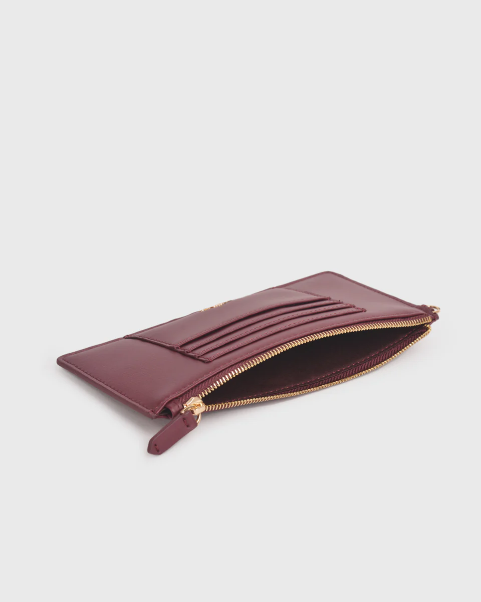 Iduna Slim Card Wallet (Wine) - Image 3